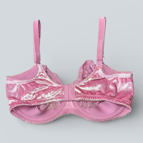 Victoria’s Secret Dream Angels Push Up Without Padding Lace Velvet Bra | Pink - Picture 3 of 6